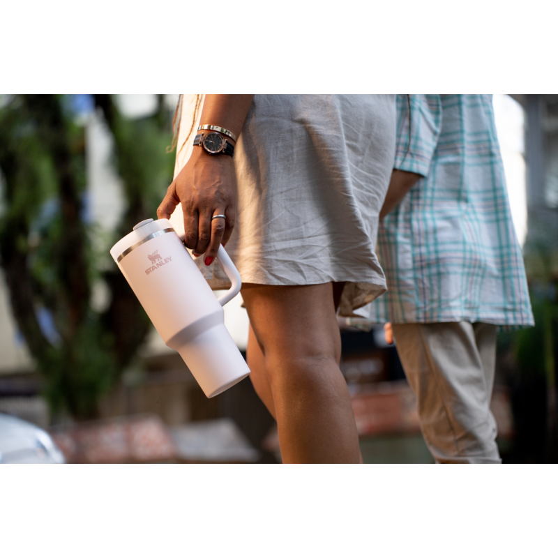 Termo Stanley Adventure Quencher H2.0 40 0z Flowstate Tumbler Rose Quartz - Imagen 10