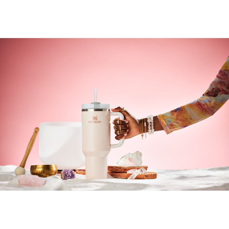 Termo Stanley Adventure Quencher H2.0 40 0z Flowstate Tumbler Rose Quartz - Imagen 9