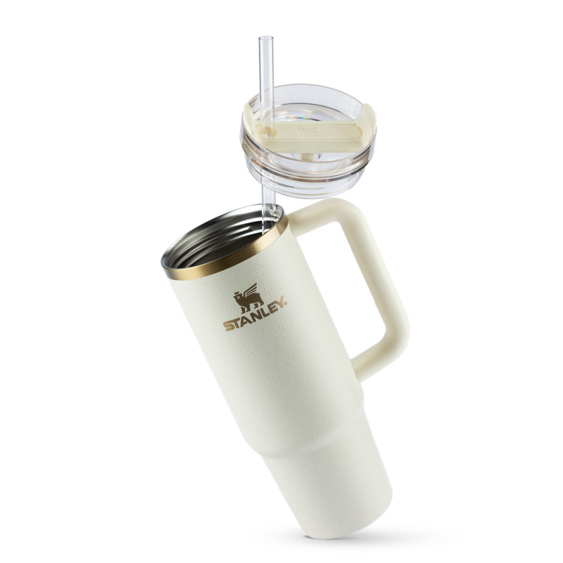 Termo Stanley Quencher H2.0 30 0z Cream Moon - Imagen 3